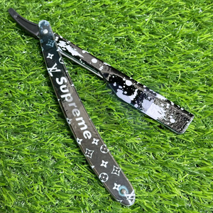 Free Sample Premium Stainless Steel <b>Single</b> <b>Blade</b> Barber <b>Razor</b> with Finger Rest Professional Face Shaving Straight Edge <b>Razor</b> Hig - Product Image 5