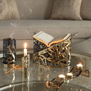 Support de bougie en laiton en gros avec motif de calligraphie arabe pour la décoration intérieure - Product Image 5
