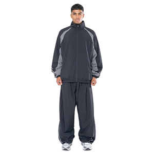 High Quality ODM OEM Customized Waterproof Nylon Tracksuit For <b>Men</b> Winter Windbreaker Custom Color Block Sportswear Set - Product Image 1