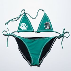 Conjunto de Bikini de Dos Piezas para Mujer, Top Triangular con Lazos Laterales, Braguita Transpirable de Secado Rápido, Suministro al por Mayor - Product Image 3