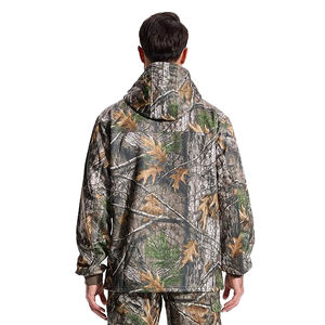 Sudadera con Capucha Camuflada para Hombre, Mezcla de Algodón y Poliéster, Sudadera con Capucha y Cordón Ajustable, Bolsillo Tipo Canguro, Prenda Superior de Invierno - Product Image 3