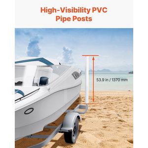 60 Pali Guida Regolabili per Rimorchi di Barche e Moto d'Acqua, 2 Pezzi, in Acciaio ad Alta Durezza, Guide per Rimorchi di Barche - Product Image 5