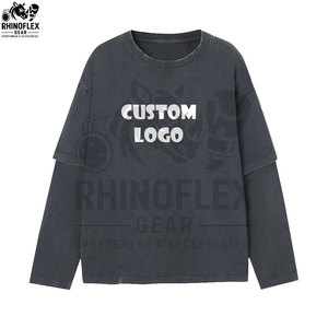 เสื้อยืดแขนยาวทรงปกติ ยูนิเซ็กซ์ ผ้าฝ้าย 100% ระบายอากาศได้ดี คอกลม น้ำหนัก 300 กรัม เป็นมิตรกับสิ่งแวดล้อม RHINOFLEX GEAR สวมใส่สบาย ดีที่สุด - Product Image 4
