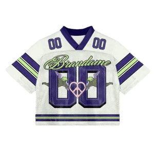 Camiseta de Fútbol Americano Brandame para Mujer, Cuello en V, Malla, Manga Corta, Personalizada, Deportiva, Transpirable, para Todas las Temporadas - Product Image 6