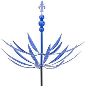 Girandole Eoliche in Metallo Extra Large per Esterni, Sculture a Forma di Mulino a Vento con Picchetto per Giardino, Ornamenti Artistici a Vento - Product Image 1