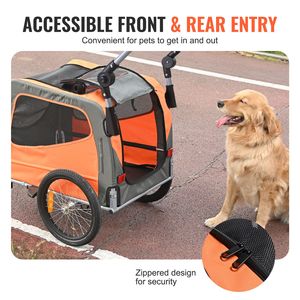 Remolque para Bicicleta para Perros, Soporta hasta 66 Libras, Carrito 2 en 1 para Mascotas, Portador de Bicicleta con Plegado Fácil y Liberación Rápida - Product Image 5