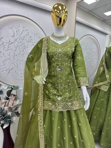 New Collection Fully Stitched Pure soft silk Top-Lehenga and Dupatta <b>Set</b> for Party Occasions - Product Image 6