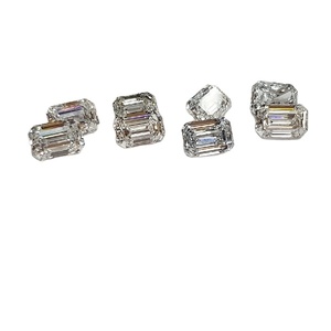 เพชรสังเคราะห์ SI ความบริสุทธิ์สี GHI 0.60ถึง0.69กะรัตสีขาวขัดหลวมแฟนซีมรกตเพชรสำหรับขายส่ง - Product Image 1