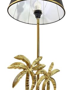 Lámpara de Mesa de Latón con Pantalla de Tela Negra Estilo Empire, Diseño Costero, Iluminación Decorativa para Dormitorio, Luz Blanca Cálida - Product Image 2