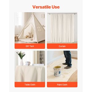 Telo Protettivo Multiuso in Tela 4x12 ft, 8oz, per Pittori, Protezione Mobili e Pavimenti, Eleganti Coperture per Mobili da Pittori - Product Image 6