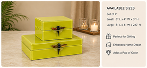 Luxury Light Blue Color Mirror Glass Decorative Storage Box Key Knob Premium Jewelry Vanity Organizer Boxes Home Decor Lacquer - Product Image 6