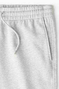 Men's Casual Grey Cotton Sweatpants Drawstring <b>Elastic</b> <b>Waist</b> Loose Fit Straight Leg <b>Trousers</b> - Product Image 6
