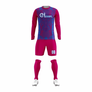 Maillots de football personnalisables respirants à col ras du cou, impression par transfert thermique, 100 % polyester, numéros d'équipe, noms de joueurs, taille élastique - Product Image 1