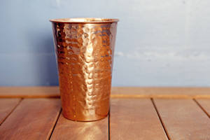 Vaso Julep de cobre de 12 onzas de alta calidad hecho a mano con diseño elegante Vaso de cobre de la mejor calidad al por mayor - Product Image 2