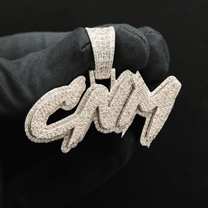 Pendentif personnalisé pour homme en alliage plaqué or, style hip-hop, avec diamants CZ, look impérial - Product Image 5