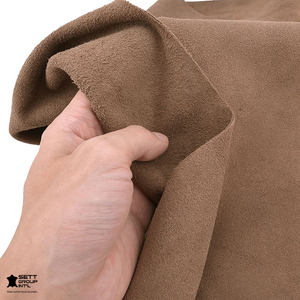 OEM 100%Genuine Authentic Premium Grade Brown Suede Cow Hide Leather .7-1.5MM <b>Split</b> DIY Furniture Crafting Shoe Belt Accessories - Product Image 1