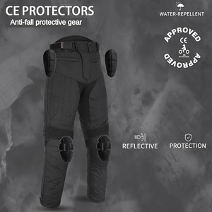Pantalon de moto pour homme Samroz Sports, imperméable, blindé, en textile Cordura, avec protections amovibles pour la moto - Product Image 4
