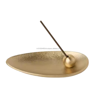 Ensemble de 2 brûleurs à huile pour bougies chauffe-plat et porte-encens, en fer écologique, style moderne artistique et antique, haute qualité, toutes saisons, pour usage aromatique