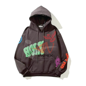 Sweat à capuche en chenille pour hommes, personnalisé, avec logo 3D, broderie et lettres surdimensionnées, en tissu chenille, vente en gros OEM - Product Image 1