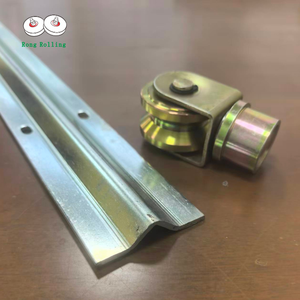 Roulettes <span class=keywords><strong>en</strong></span> acier <span class=keywords><strong>en</strong></span> forme de V de 2 pouces pour portes coulissantes, design moderne, résistantes à la charge et à l'usure, surface galvanisée - Product Image 5