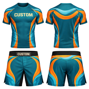 Jiu Jitsu Rash Guard Men Professional <b>Grappling</b> Training Wear Sublimated Sportswear - Product Image 1