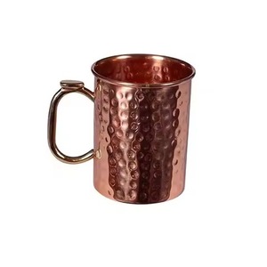 Designer <b>Copper</b> Mug Moscow Mule Drinking <b>Cup</b> Smooth Finish for Bar Kitchen Restaurant Cocktail Serving - Product Image 2