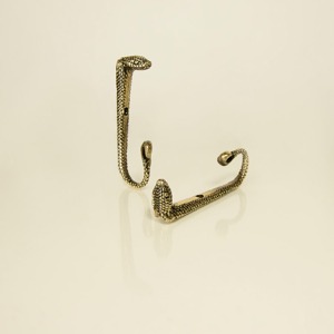 Crochet mural en laiton finition or motif serpent – Support métallique élégant idéal pour l'organisation et le rangement décoratif de la maison - Product Image 6
