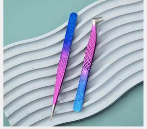 Pinzas de Precisión para Pestañas de Acero Inoxidable Grandes, Virales 2026, de Alta Calidad, para Extensión de Pestañas Postizas, con Logotipo Personalizado y Opciones Multicolor - Product Image 3