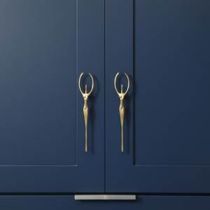Poignées de meuble ovales traditionnelles en laiton, installation facile, design moleté multifonctionnel pour armoires de cuisine et tiroirs - Product Image 1