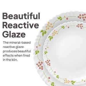 Service de table 18 pièces pour 6 personnes |   Ensemble de vaisselle en verre blanc sans cendres d'os, assiettes et bols, pour usage quotidien, repas et cadeaux - Product Image 6