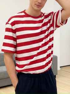 Nueva Camiseta Premium con Hombros Caídos para Hombre, 100% Algodón, Tela Suave, Cuello Redondo, Secado Rápido, Transpirable, con Estampado, Corte Holgado - Product Image 3