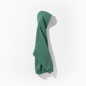 Sweat à capuche oversize pour homme, vert, avec broderie florale personnalisée, en polaire, décontracté, coupe classique, pour l'automne - Product Image 5