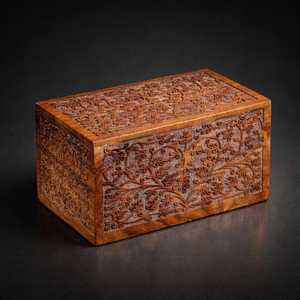 Affordable Rustic Wooden Jewelry <b>Storage</b> <b>Chest</b> for Rings, Earrings, Watches and Small Accessories with Traditional Carved - Product Image 4