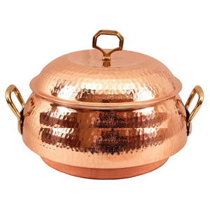 Pure <b>Copper</b> Hot Set Bowl With <b>Handle</b> And Lids Polish Finished For Home Metal Serving Hot Set Bowl For <b>Kitchen</b> Use Kitchenware - Product Image 1