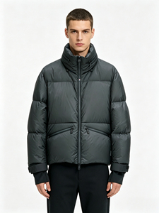 Custom OEM Winter Puffer Jacket Manufacturer Wholesale High Neck <b>Warm</b> Quilted Down Outerwear <b>Men</b> Waterproof Heavyweight <b>Coat</b> - Product Image 3