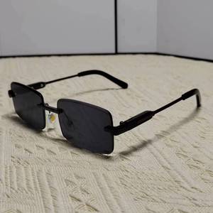 Lmamba Luxury Brand Designer Rimless Shades Wholesale Trendy Metal Frame Sun Glasses Women 2024 Square Frameless <b>Sunglasses</b> - Product Image 5