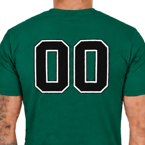 T-Shirt Aderente <span class=keywords><strong>Verde</strong></span> <span class=keywords><strong>Smeraldo</strong></span> per Uomo, Manica Corta, Collo Tondo, Stampa Personalizzata, Vestibilità Slim, Casual, in Cotone, Vendita all'Ingrosso, Streetwear - Product Image 4