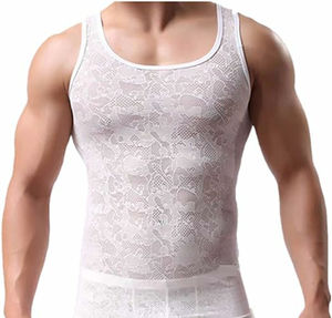 Débardeurs de sport respirants pour hommes avec logo personnalisé, maillots de corps en maille, sous-vêtements d'été, gilets de sport 100 % coton à séchage rapide - Product Image 2
