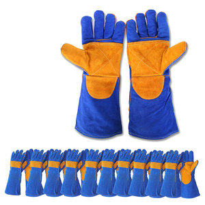 Highly Durable Double Layer Full Leather Welding <b>Gloves</b> Slip Resistant Golden <b>Driver</b> <b>Gloves</b> Heat Insulating Anti Static - Product Image 1