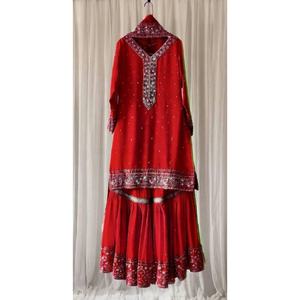 Fatema Fashion's Handmade Heavy Sahara Suit Set para mujer New Designer Wedding Wear para fiestas Producto a granel - Product Image 1