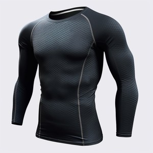 2026 Wholesale Sublimation <b>Shirt</b> BJJ Mens Rashguards <b>Beach</b> <b>Long</b> Sleeve Surfing Rash Guard Sport Compression Training Wear - Product Image 1