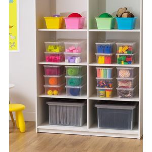 6-Pack Crystal Clear 6 Quart <b>Storage</b> Bins with Lids Shoe <b>Boxes</b> Stackable Containers for Organizing Closet <b>Shelves</b> - Product Image 3