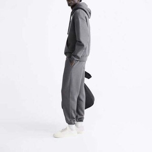 เสื้อฮู้ดดี้ผู้ชายแบบโอเวอร์ไซส์ผ้าฝ้ายฟลีซคุณภาพสูงสำหรับฤดูหนาว พิมพ์โลโก้ได้ตามต้องการ เหมาะสำหรับวิ่งและออกกำลังกาย - Product Image 2