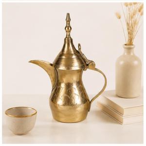 Cafetera Árabe Tradicional de Latón, Hecha a Mano, para Preparar Gahwa, Decoración del Hogar, Regalos para Ramadán y Eid - Product Image 6