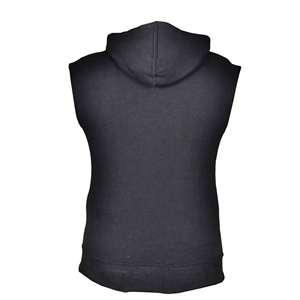 เสื้อกล้ามฮู้ดดี้ออกกำลังกายสีพื้น ไซส์ XL ขายส่ง เสื้อยืดคัตติ้งกล้ามเนื้อสำหรับเพาะกาย เสื้อกล้ามออกกำลังกายแบบมีฮู้ด พิมพ์ลายตกแต่ง - Product Image 4