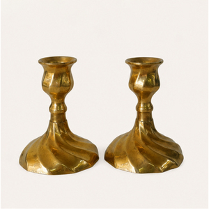 Handmade Vintage <b>Brass</b> Swirl Candle <b>Holder</b> Set for Taper Candles Luxury Antique Gold Metal <b>Candlestick</b> Stand for Wedding - Product Image 6