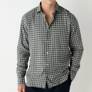 Crea tu propia camisa de franela clásica de alta calidad, transpirable, con botones, de manga larga, ajustada y personalizada a la moda. - Product Image 1