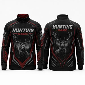 Veste Softshell de Chasse pour Homme à Manches Longues avec Motif Cerf Imprimé, Respirante en Polyester, Idéale pour l'Automne - Product Image 1