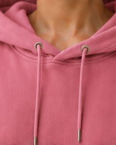 Sweat-shirt à capuche rose pour femme, coupe oversize, imprimé graphique cœur, en molleton de coton, manches longues, style décontracté streetwear, tendance - Product Image 3