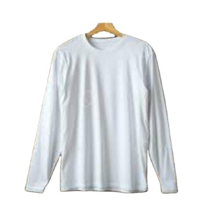 เสื้อยืดพอดีตัวของผู้ชายเสื้อ100% ผ้าฝ้ายออร์แกนิกแขนยาวคอกลมพิมพ์ลายได้ตามต้องการ - Product Image 1